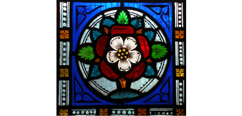 tudor rose stained glass